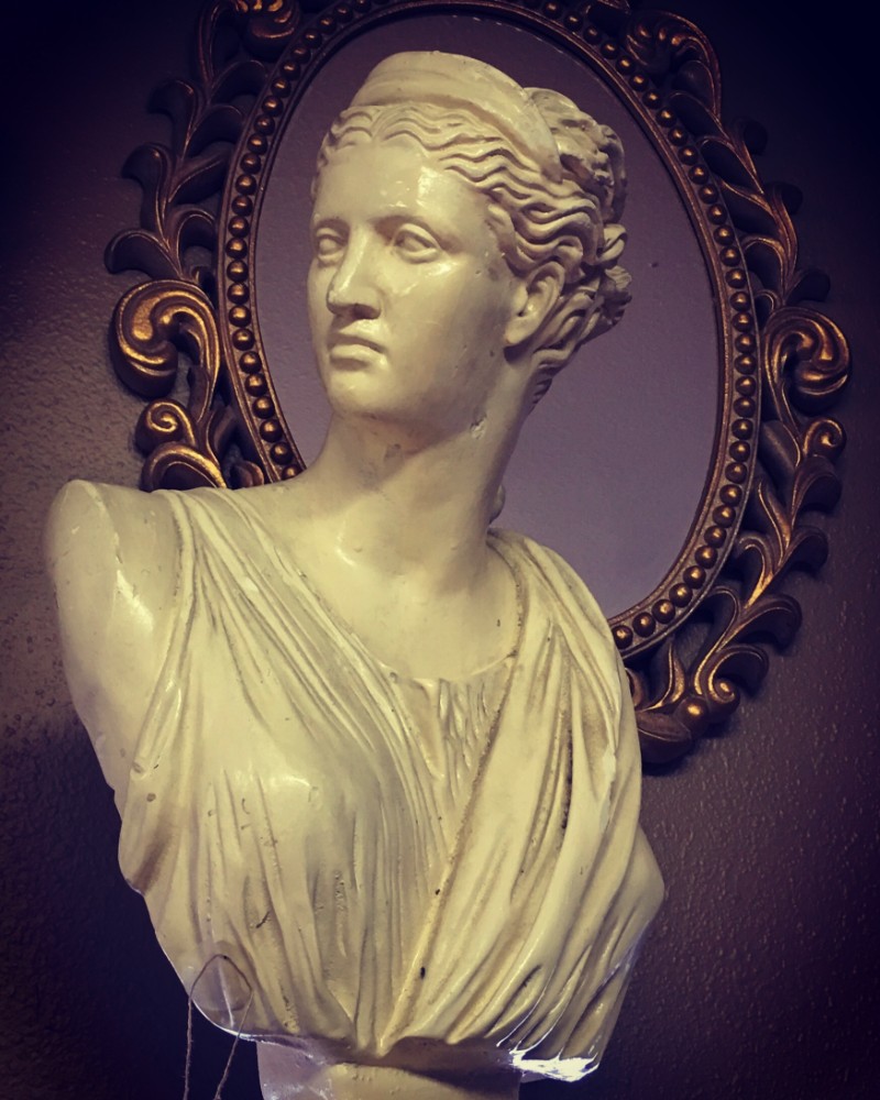 Vintage bust of a female at Alchemy and Ashes